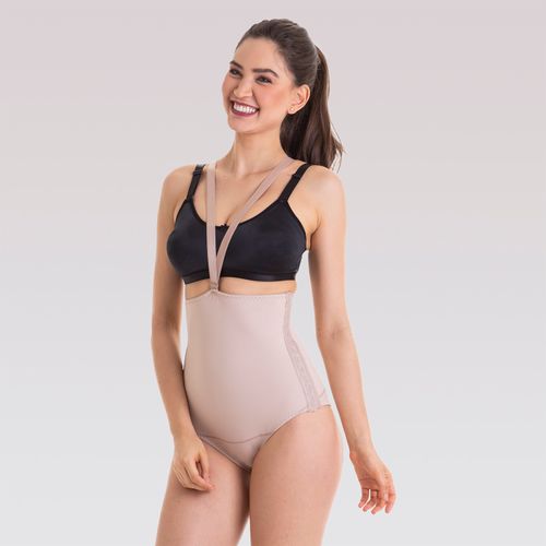 Cinta Esbelt Calça Alta Em Lycra® Power Com Alças Removíveis