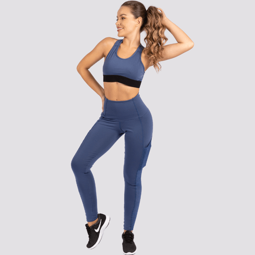 Calça Legging Cintura Perfeita Slim Com Bolso Em Tecido Basic
