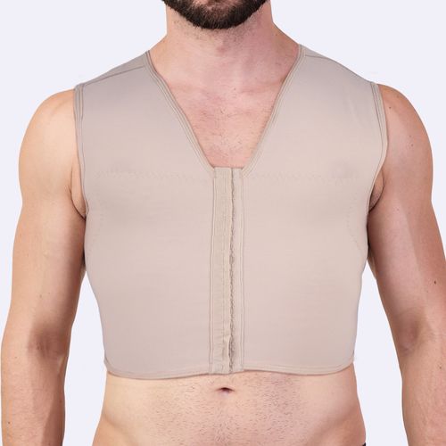 Camiseta Curta Com Reforço E Abertura Frontal Alta Compressão Em Lycra® Power